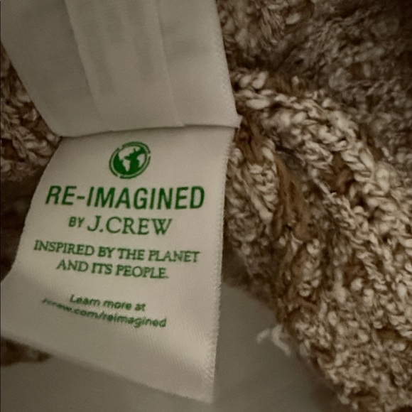 J. Crew Cream and Brown Button-Up Textured Cardigan - Picture 5 of 5